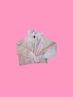 wild fable Light Pink Zip-Up Cropped Hoodie